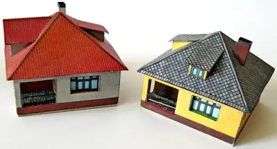 [ABC 1984-13] Two Family Houses-52纸模网 - 海量纸模型图纸下载