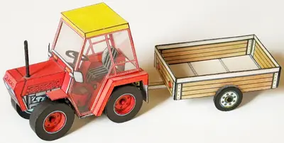 [ABC 1985-15] Small Tractor Agro-trac-8-050-52纸模网 - 海量纸模型图纸下载
