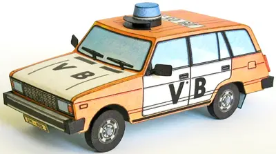 [ABC 1986-16] VAZ 2104 Police-52纸模网 - 海量纸模型图纸下载