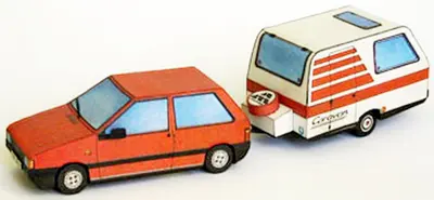 [ABC 1986-20] Fiat Uno 45 Fire, Caravan-52纸模网 - 海量纸模型图纸下载