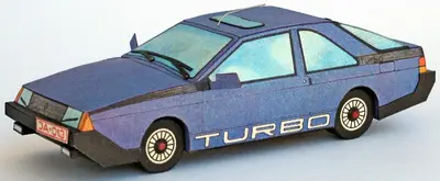 [ABC 1987-09] Renault Fuego Turbo-52纸模网 - 海量纸模型图纸下载