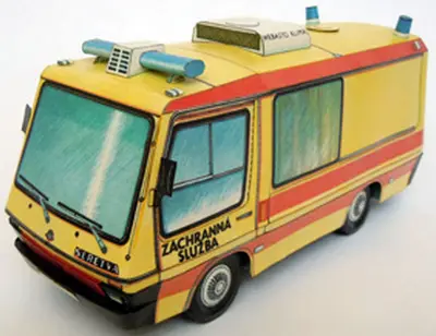 [ABC 1987-24] Neretva Avia 21.1 Ambulance-52纸模网 - 海量纸模型图纸下载