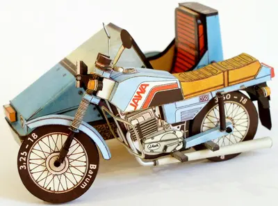 [ABC 1988-04] Jawa 350S Motorcycle & Velorex 700 Sidecar-52纸模网 - 海量纸模型图纸下载