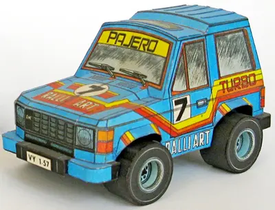 [ABC 1989-04] Mitsubishi Pajero and Figures-52纸模网 - 海量纸模型图纸下载