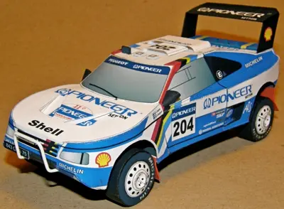 [ABC 1989-13] Peugeot 405 Turbo 16 Dakar-52纸模网 - 海量纸模型图纸下载