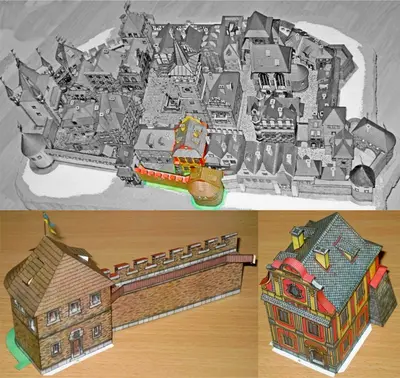 [ABC 1989-16] Bastion No. 4 with Wall and House No. 10 MPR.1-52纸模网 - 海量纸模型图纸下载