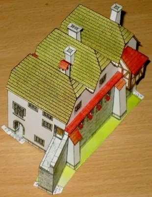 [ABC 1990-13] House No. 14 with Inn-52纸模网 - 海量纸模型图纸下载