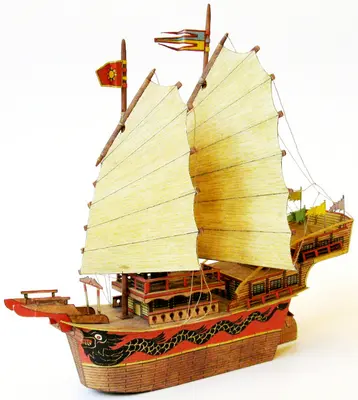 [ABC 1990-21] Chinese Junk and Sampan-52纸模网 - 海量纸模型图纸下载