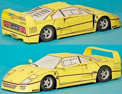 [ABC 1990-22] Ferrari F40-52纸模网 - 海量纸模型图纸下载