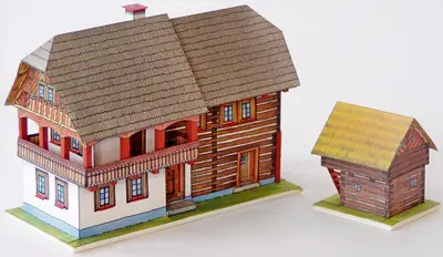 [ABC 1991-05] Cottage from the Krkonose Foothills and Cottage from Central Bohemia-52纸模网 - 海量纸模型图纸下载