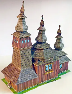 [ABC 1991-13] Wooden Church from Ladomirova-52纸模网 - 海量纸模型图纸下载
