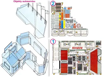 [ABC 1992-06] Car Service Buildings-52纸模网 - 海量纸模型图纸下载