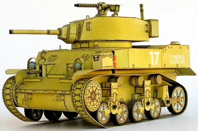 [ABC 1992-12] Light Tank M5A1 Stuart VI-52纸模网 - 海量纸模型图纸下载