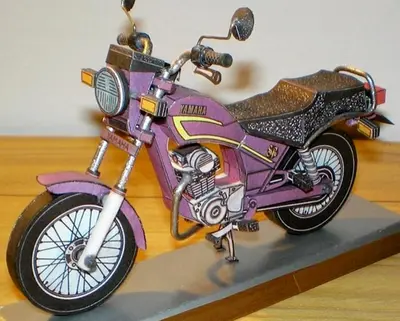 [ABC 1996-02] Yamaha 125SR Motorcycle-52纸模网 - 海量纸模型图纸下载