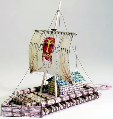[ABC 1996-16] Kon-Tiki Raft-52纸模网 - 海量纸模型图纸下载
