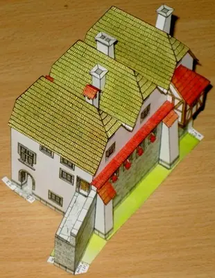 [ABC 1996-20] MPR.1 - House No.14 with Inn-52纸模网 - 海量纸模型图纸下载