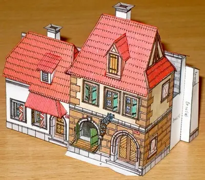 [ABC 1996-21] MPR.1 - Houses No.16 and 18 with Adjacent Town Wall-52纸模网 - 海量纸模型图纸下载