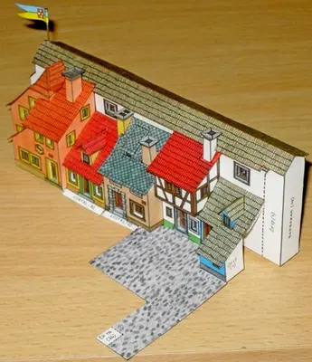 [ABC 1996-24] MPR.1 - Commoners' Houses No.19-22 and Defensive Walkway-52纸模网 - 海量纸模型图纸下载