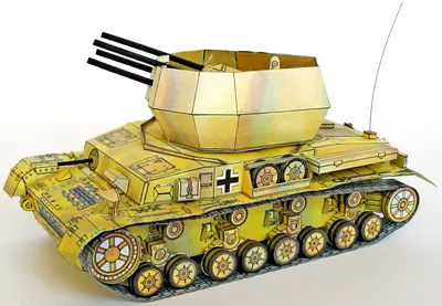 [ABC 1997-06-08] German Anti-Aircraft Tank WWII-52纸模网 - 海量纸模型图纸下载