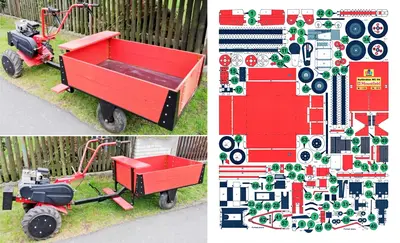 [ABC 1997-19] Cultivator MS 06 with Cart-52纸模网 - 海量纸模型图纸下载