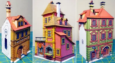 [ABC 1997-21] MPR.2 - Set G of the Town Hall Block - Houses No.52, 53, 54-52纸模网 - 海量纸模型图纸下载