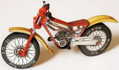 [ABC 1998-08] Jawa 250 Trial Motorcycle-52纸模网 - 海量纸模型图纸下载
