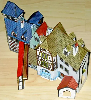 [ABC 2000-04-06] MPR.3 - Set Y - Houses No.14, 15 and Wall, Houses No.13, 12-52纸模网 - 海量纸模型图纸下载