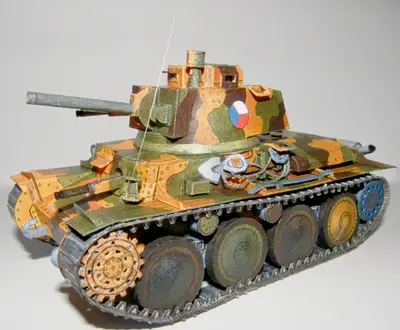 [ABC 2000-08-09] Czechoslovak Light Tank Praga LT 38-52纸模网 - 海量纸模型图纸下载