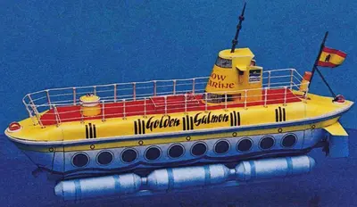 [ABC 2000-13] Yellow Submarine Golden Salmon-52纸模网 - 海量纸模型图纸下载