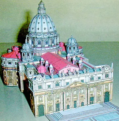 [ABC 2000-25-26] St. Peter's Basilica-52纸模网 - 海量纸模型图纸下载