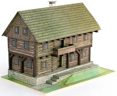 [ABC 2001-12] Timbered House from the Kokorin Region-52纸模网 - 海量纸模型图纸下载