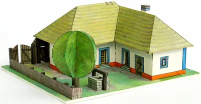 [ABC 2001-13] Clay House from Moravia-52纸模网 - 海量纸模型图纸下载