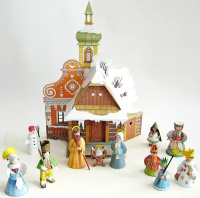 [ABC 2001-21] 3D Christmas Nativity Scene-52纸模网 - 海量纸模型图纸下载