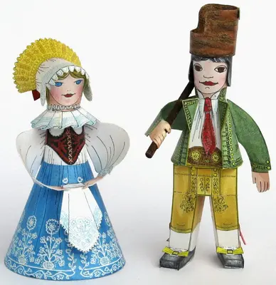 [ABC 2001-26] Girl from Policka and Boy from Litomysl-52纸模网 - 海量纸模型图纸下载