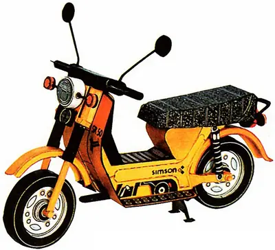[ABC 2003-15] Simson SR 50CE Motorcycle-52纸模网 - 海量纸模型图纸下载