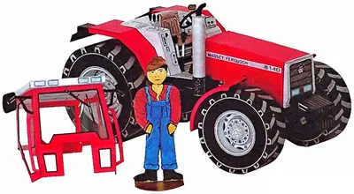 [ABC 2004-10-11] Massey Ferguson 8140 Tractor-52纸模网 - 海量纸模型图纸下载