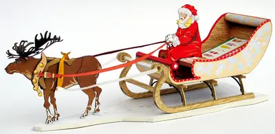 [ABC 2004-24] Santa Claus Christmas Sleigh-52纸模网 - 海量纸模型图纸下载