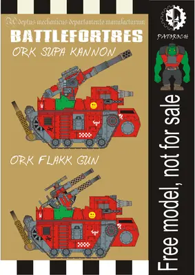 [Elli Patoroch] Warhammer 40K - Battlefortress - Supa Kannon Flakk Gun-52纸模网 - 海量纸模型图纸下载