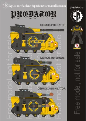[Elli Patoroch] Warhammer 40K - Deimos Predator/Deimos Infernus/Deimos Annihilator-52纸模网 - 海量纸模型图纸下载