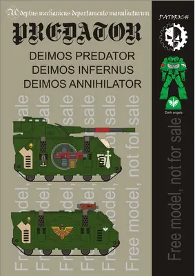 [Elli Patoroch] Warhammer 40K - Deimos Predator/Infernus/Annihilator - Dark Angels-52纸模网 - 海量纸模型图纸下载