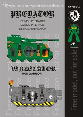[Elli Patoroch] Warhammer 40K - Deimos Predator/Vindicator Iron Warrior-52纸模网 - 海量纸模型图纸下载