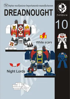 [Elli Patoroch] Warhammer 40K - Dreadnought 10 - White Scars/Night Lords-52纸模网 - 海量纸模型图纸下载