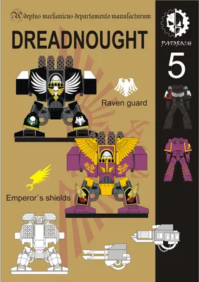 [Elli Patoroch] Warhammer 40K - Dreadnought 5 - Raven Guard/Emperor’s Shields-52纸模网 - 海量纸模型图纸下载