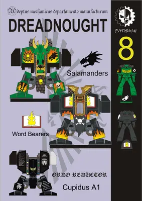[Elli Patoroch] Warhammer 40K - Dreadnought 8 - Salamanders - Word Bearers/Cupidus A1-52纸模网 - 海量纸模型图纸下载