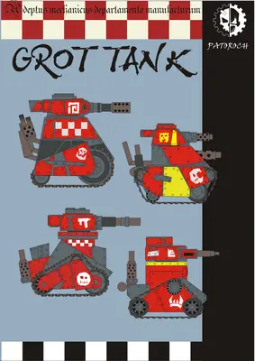[Elli Patoroch] Warhammer 40K - Grot Tank-52纸模网 - 海量纸模型图纸下载