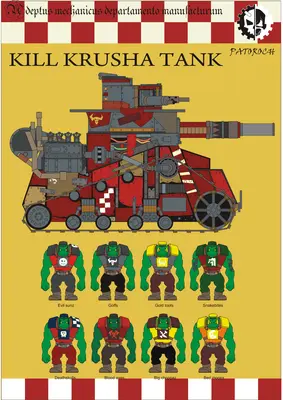 [Elli Patoroch] Warhammer 40K – Kill Krusha Tank-52纸模网 - 海量纸模型图纸下载