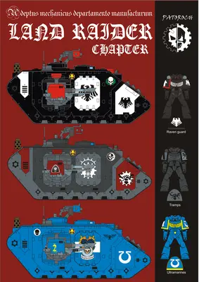 [Elli Patoroch] Warhammer 40K - Land Raider Chapter - Raven Guard/Black Templars/Ultramarines-52纸模网 - 海量纸模型图纸下载