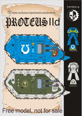 [Elli Patoroch] Warhammer 40K - Land Raider Proteus MK IId-52纸模网 - 海量纸模型图纸下载