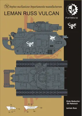 [Elli Patoroch] Warhammer 40K - Leman Russ Vulkan-52纸模网 - 海量纸模型图纸下载