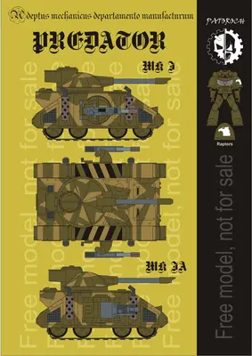 [Elli Patoroch] Warhammer 40K - Predator Mk IA/Mk IB - Raptors-52纸模网 - 海量纸模型图纸下载
